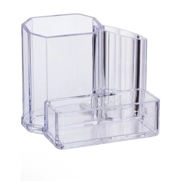Makeup vanity brush holder| Clear Acrylic| desk or pencil holder - Picture 9 of 11